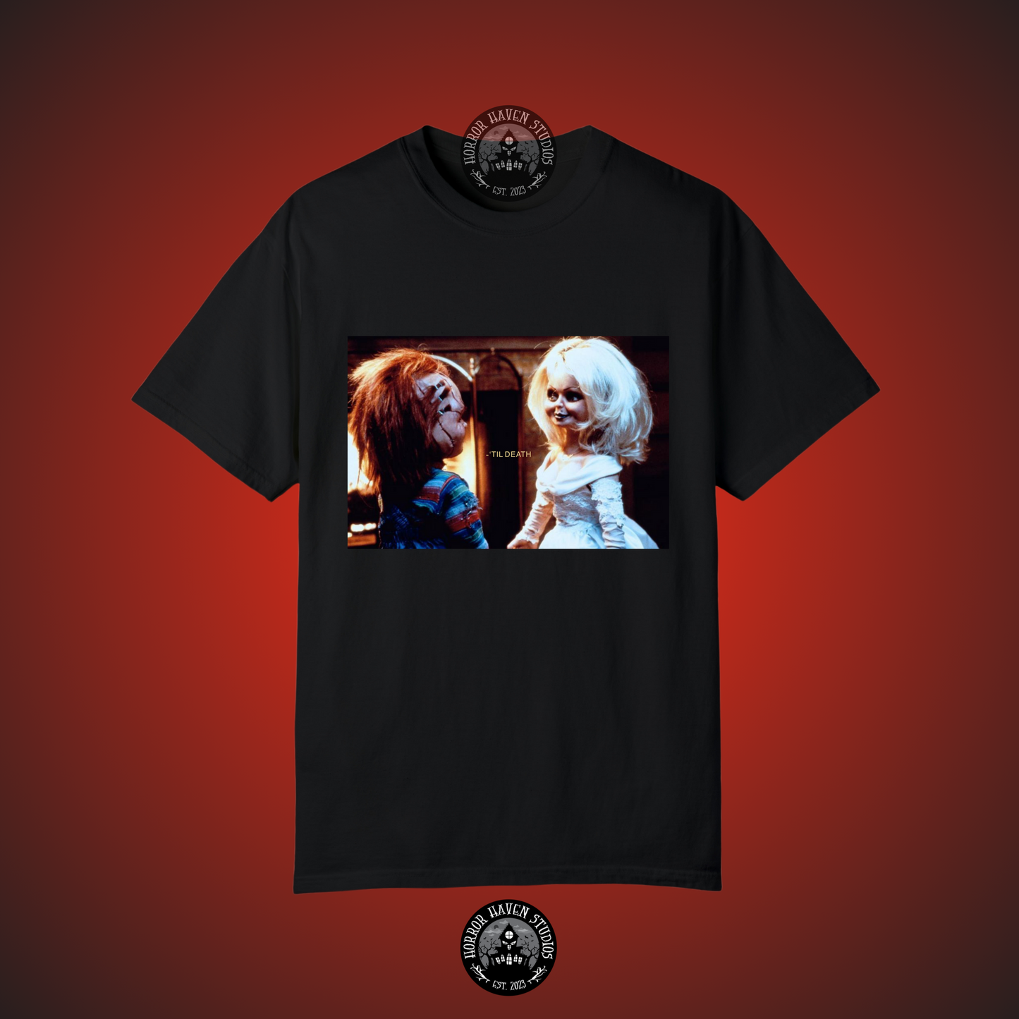 ‘Til Death Chucky & Tiffany Graphic Tee