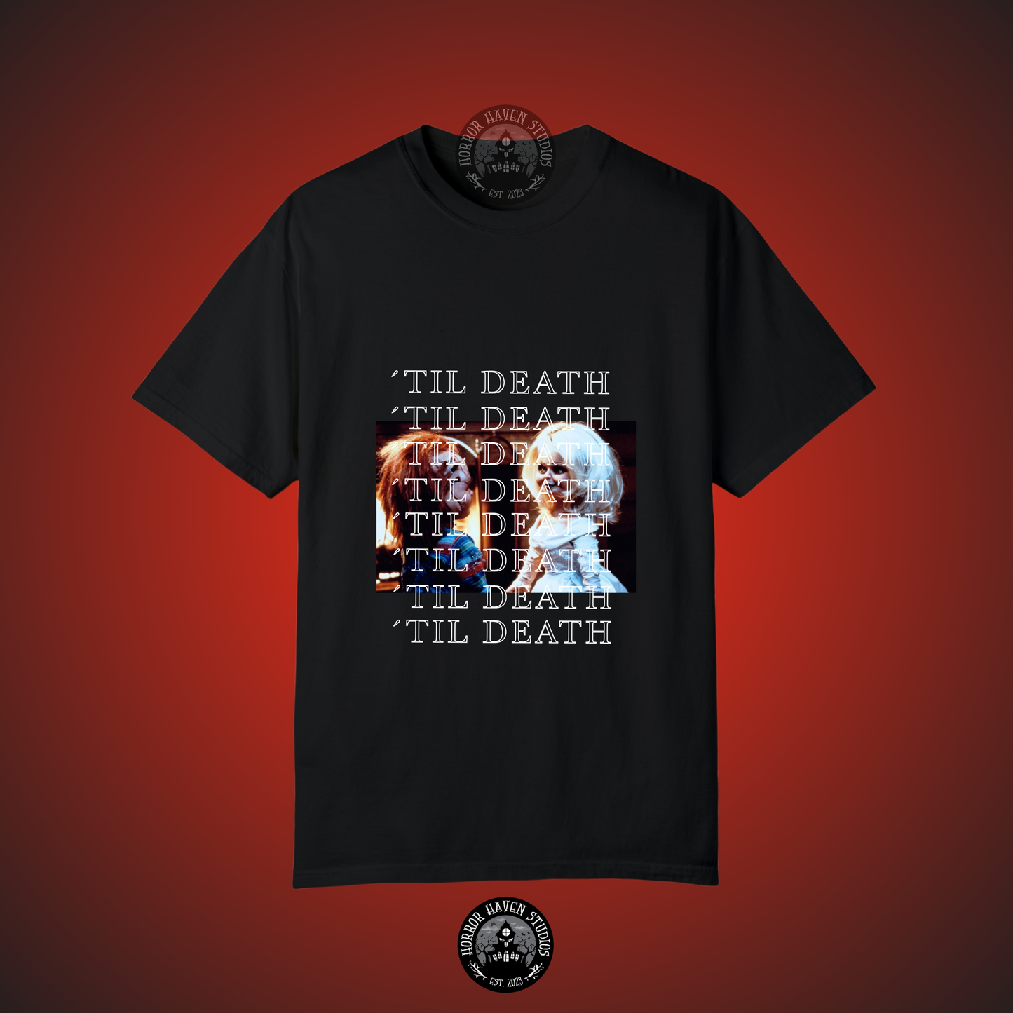 ‘Til Death Chucky & Tiffany Graphic Tee